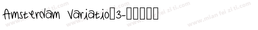 Amsterdam Variatio_3字体转换